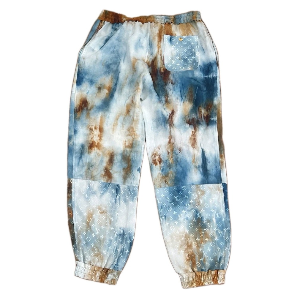 Authentic Louis Vuitton Tie Dye Silk Pants Men's Size 42 Pockets Made in Italy - Picture 13 of 16